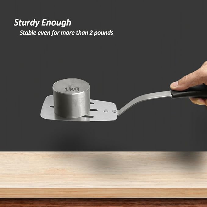 Stainless Steel Spatula, Flexible Metal Slotted Turner - Image 6