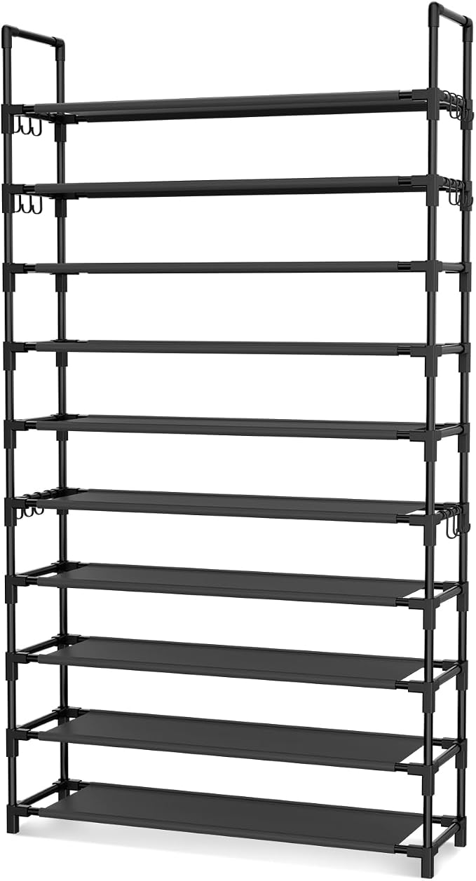 LANTEFUL Tall Shoe Rack 10 Tier Shoe Organizer Large Shoe Shelf - Image 8