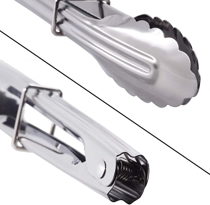 HINMAY Mini Stainless Steel Serving Tongs Small Tongs - Image 3