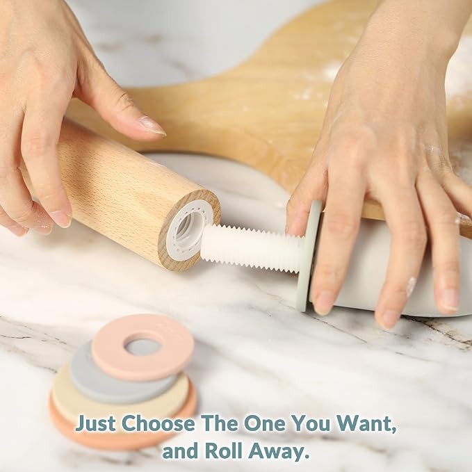 Geesta Adjustable Wood Rolling Pin - Image 4