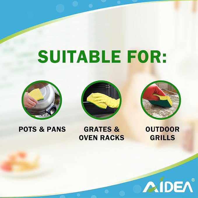 AIDEA Sponges Kitchen, Dish Sponges, Heavy-Duty Sponge - Image 4