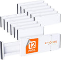 Lifewit 12 Pack 4" High Drawer Dividers 28-43.5cm/11-17" Adjustable Drawer by Lifewit