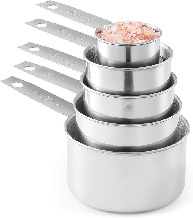Stainless Steel Measuring Cups And Measuring Spoons 10-Piece Set, 5 Cups And 5 - Image 5
