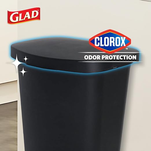 Glad 13 Gallon Trash Can, 2 Pack | Plastic Kitchen Waste Bin - Image 3