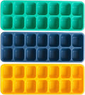 Reusable Flexible Easy Release White Ice Cube Tray, Durable Plastic Stackable by Brand