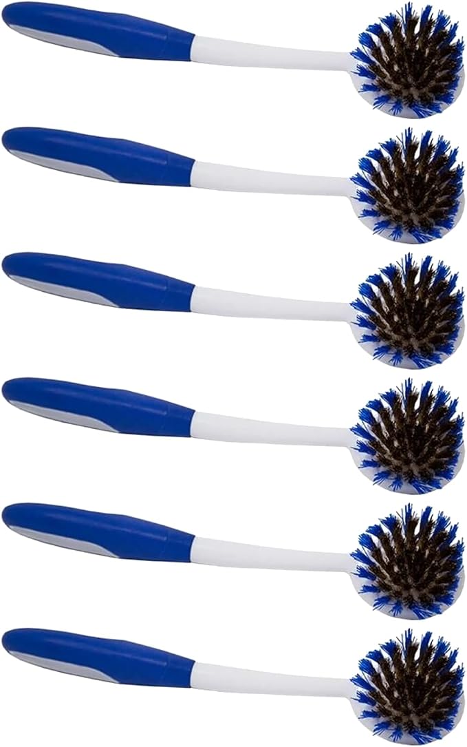 LOLA Pro Pot N' Pan Brush, 6 Pack, Abrasive Cleaning, Poly & Brass Wire Bristles by LolaProducts