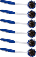 LOLA Pro Pot N' Pan Brush, 6 Pack, Abrasive Cleaning, Poly & Brass Wire Bristles by LolaProducts