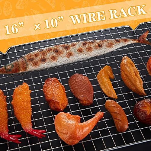 meekoo 8 Pieces Cooling Rack for Baking Cookie Cooling Wire Racks 16 x