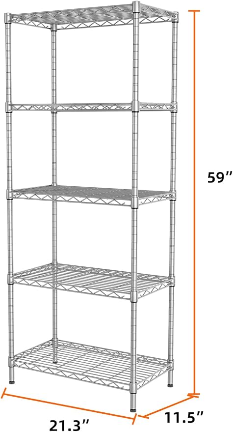 SINGAYE Shelf Wire Shelving Adjustable Storage Shelves Rack Standing Units - Image 3