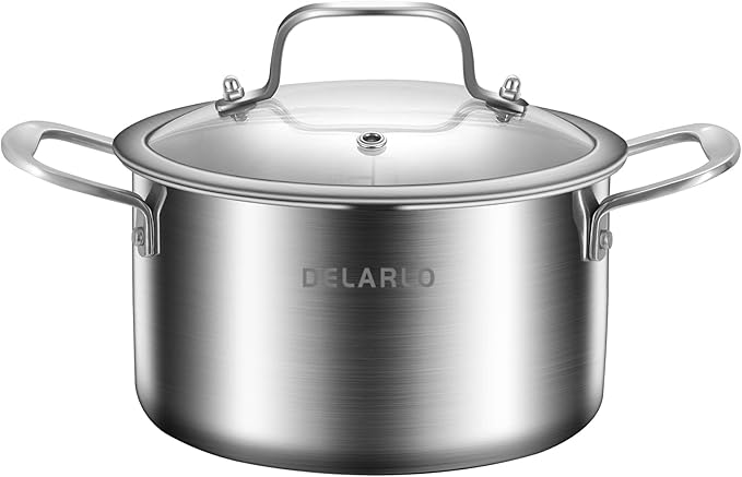 DELARLO Whole Body Tri-ply Stainless Steel Stock Pot by DELARLOCOOKWARE