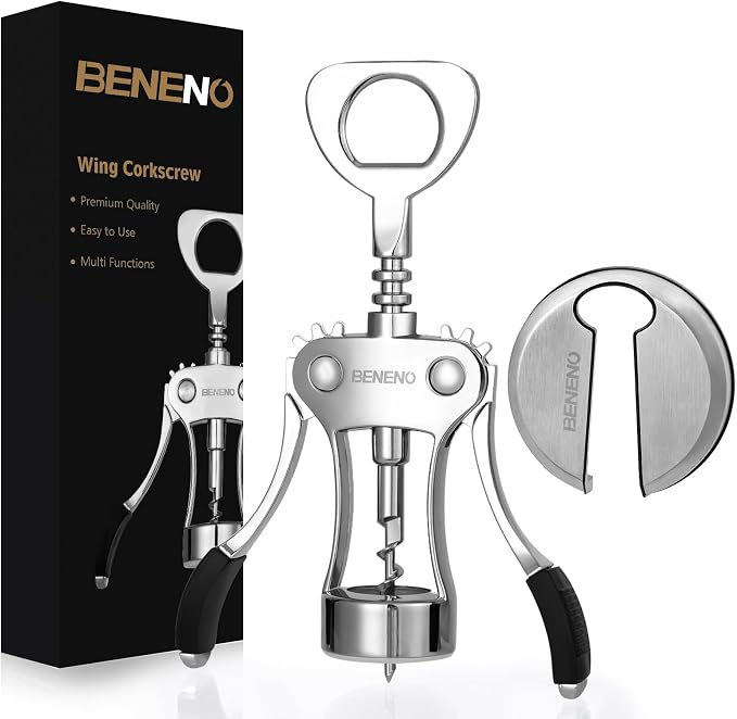 Beneno Wine Opener with Stainless Steel Wine Foil Cutter by Beneno