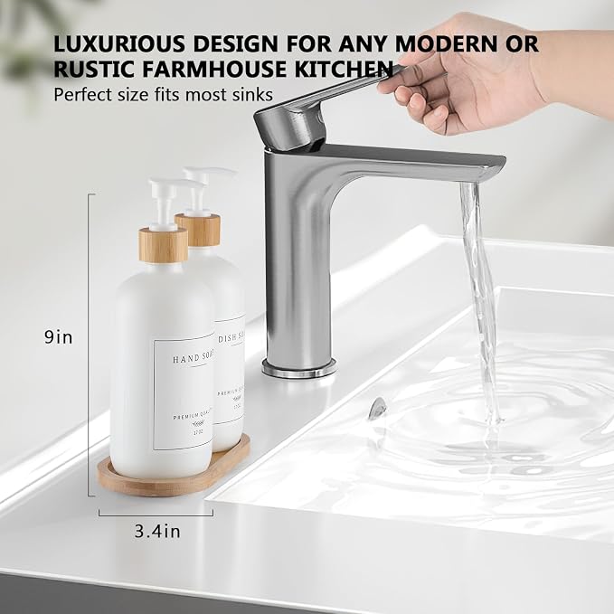 White Glass Soap Dispenser - Image 2