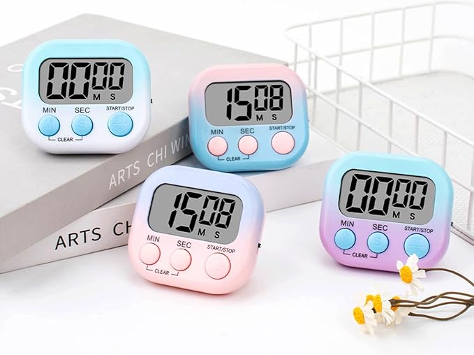 4 Pack Digital Timers, Timer for Kids, Magnetic Back and ON/Off Switch - Image 6