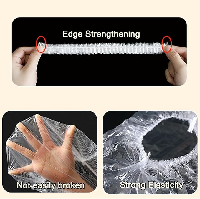 GXXMEI 300PCS Fresh Keeping Bags Food Covers Disposable Elastic Food Storage - Image 4