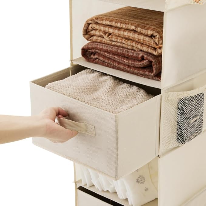 Hanging Shelf Closet Storage Organizer Removable Drawers ，Hanging Storage - Image 4