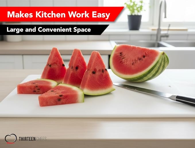 Commercial Grade Plastic Cutting Board 18 x 12 x 1/2 Thick High Density White - Image 6
