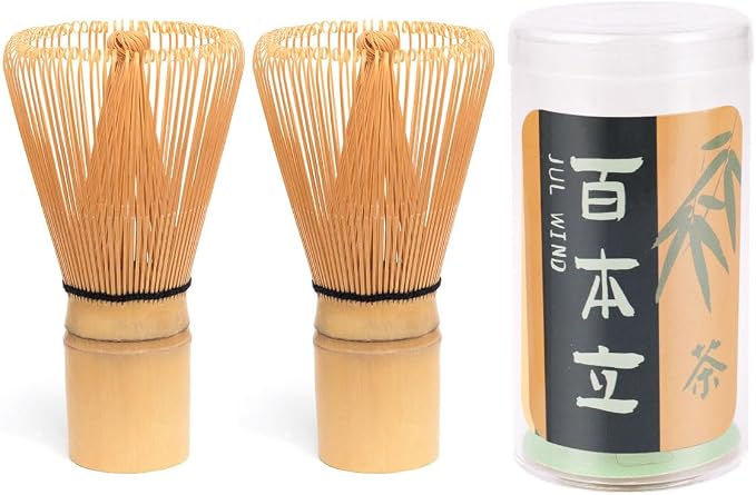 Matcha Whisk - 2-pack Bamboo matcha Whisk set, Handcrafted Traditional Japanese by JULWIND