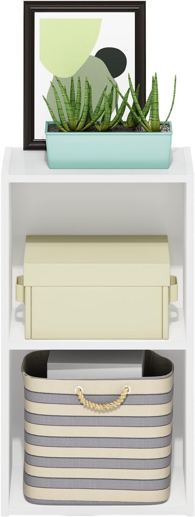 Furinno PASIR Book Shelf, 2-Tier Modern Bookshelf, Open Shelves Bookcase 9 x 12 - Image 5