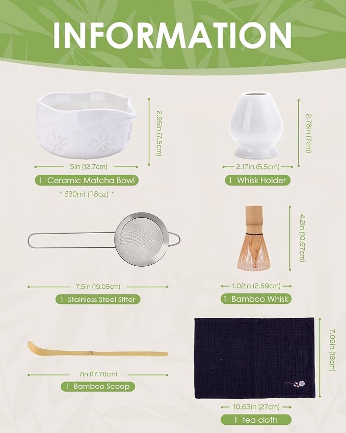Matcha Whisk Set, Ceramic Matcha Bowl - Image 6