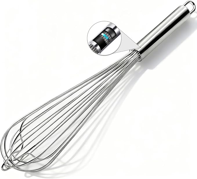 18/10 Stainless Steel Large Whisk, 15.5 inch Heavy Duty Long Whisk Suitable - Image 7