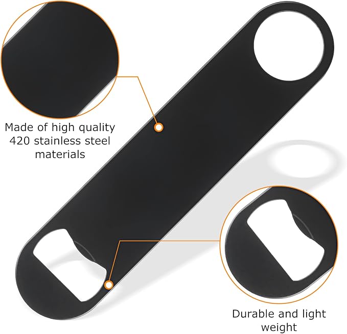 QTLCOHD 20 Pack Flat Bottle Opener 7 Inch Stainless Steel Bottle Openers Bulk - Image 4