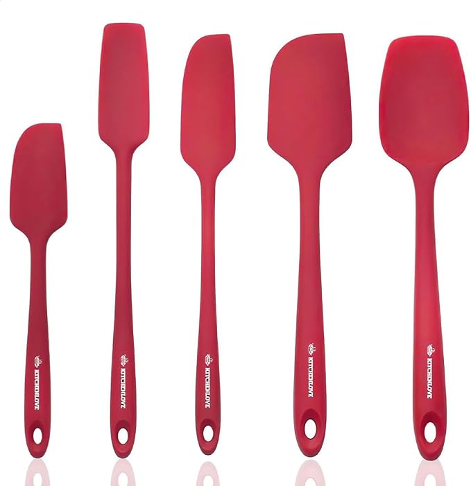 KITCHENLOVE Premium 600°F Heat Resistant 5 Piece Silicone Spatula Set by KITCHENLOVE