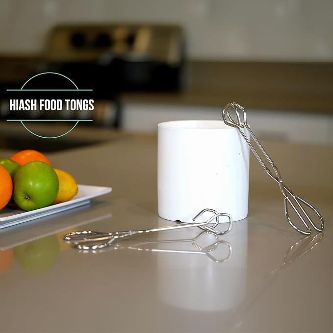 Hiash 9-Inch Heavy Duty Stainless Steel Kitchen Tongs - Image 7