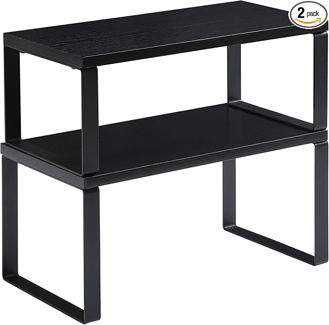 YMYNY Cabinet Shelf Organizer, Countertop Shelves Set of 2, Kitchen Spice Racks by High-qualityhomefurnishing