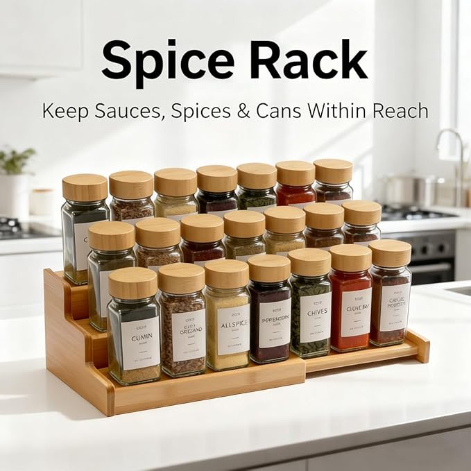 JinDoWin Spice Rack Organizer For Cabinet, Spice Organization For Cabinet - Image 3