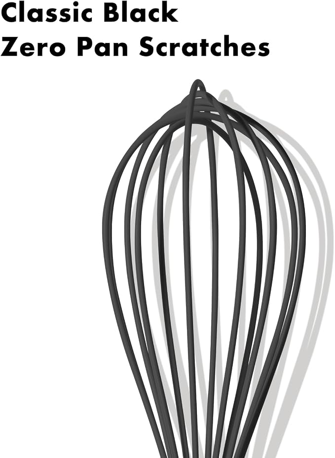 OYV 10-Inch Black Silicone Whisk, Heat Resistant 480°F Kitchen Whisk - Image 8