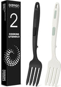 Silicone Flexible Cooking Fork, 11.6 Inch Heat Resistant, Large Non Stick by DaiRenKitchen