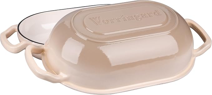 VORRINGARD Enameled Cast Iron Sourdough Bread Oven, Dutch Oven, Loaf Cast Iron - Image 4