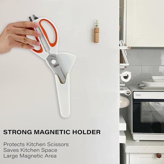 Kitchen Scissors with Magnetic Holder Heavy Duty Magnetic Scissors - Image 2