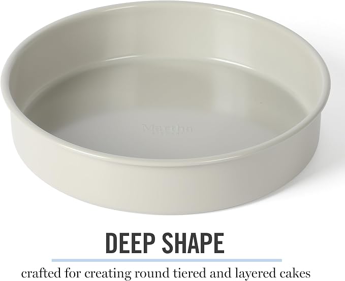 Martha Stewart Gallen 8 Inch Round Nonstick Carbon Steel Cake/Bake Pan - Image 6
