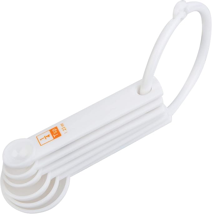 Fox Run 6-Piece Plastic Measuring Spoon Set White, 1.6 x 9 x 3 inches - Image 5