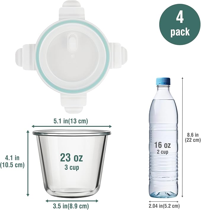 3 Cup Glass Meal Prep Containers - Image 9