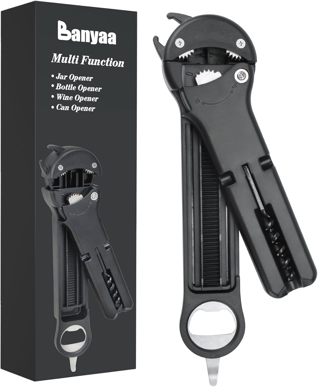 Jar Opener for Seniors with Arthritis, 7 in 1 Bottle Opener and Wine