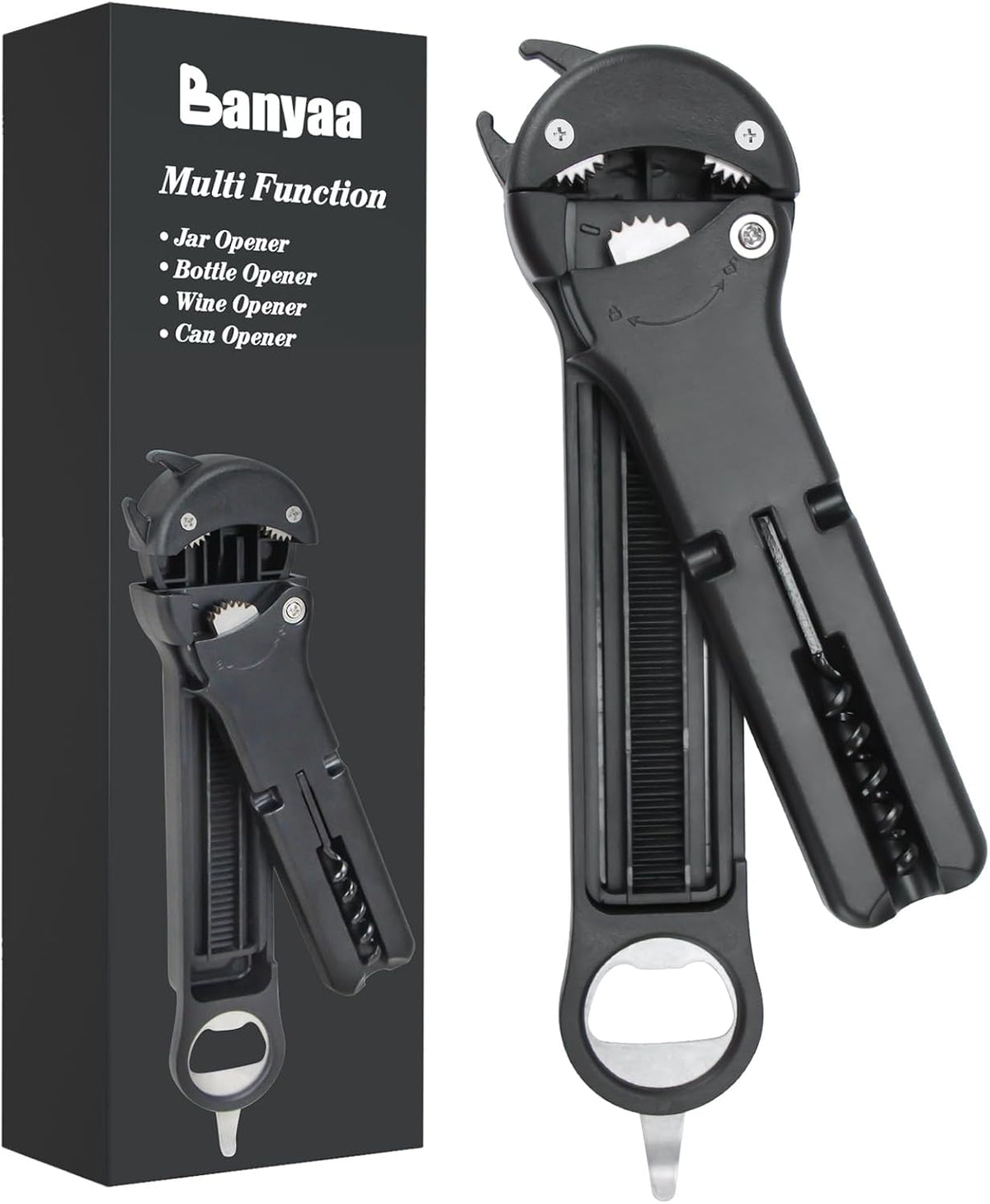 Jar Opener for Seniors with Arthritis, 7 in 1 Bottle Opener and Wine