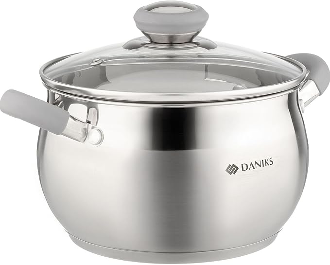 Daniks Modern 3 Quart Stainless Steel Stock Pot by Daniks