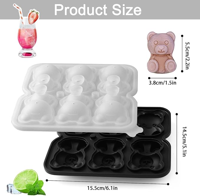 3D Bear Ice Cube Mold, Large Ice Cube Tray - Image 5