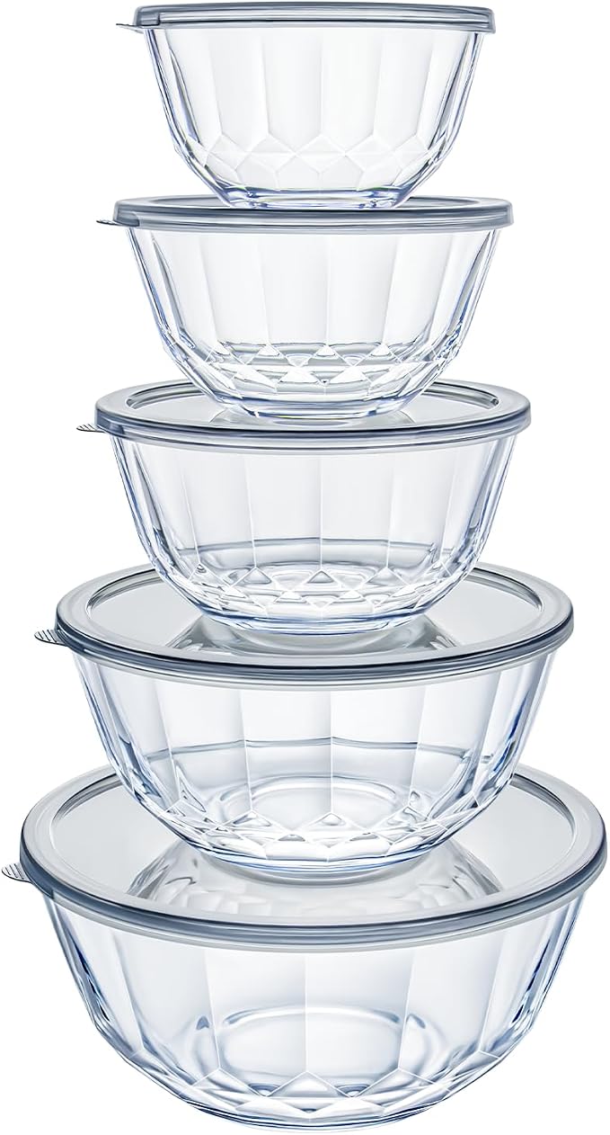Luvan 5-Piece Glass Mixing Bowls Set - Image 2