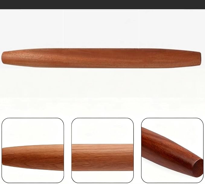 French Rolling Pin, 15.75 Inches Wooden Rolling Pin - Image 4