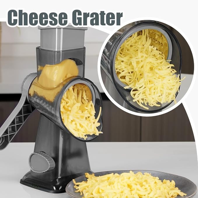 KEOUKE Rotary Cheese Grater Hand Crank Transparent - Image 6