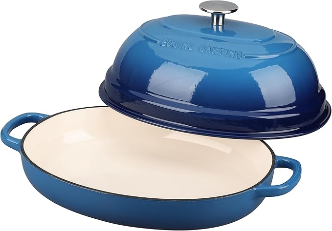 EDGING CASTING Enameled Oval Cast Iron Dutch Oven Pot - Image 4