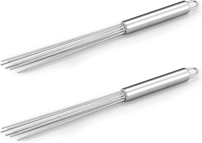 Baderke 2 Pcs Espresso Whisk 11.5 Inch Long Handle Barista Whisk 10 Needles 2 by Baderke