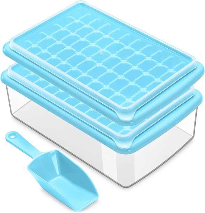 2Pack Ice Cube Tray with Lid and Bin by ARTLEO