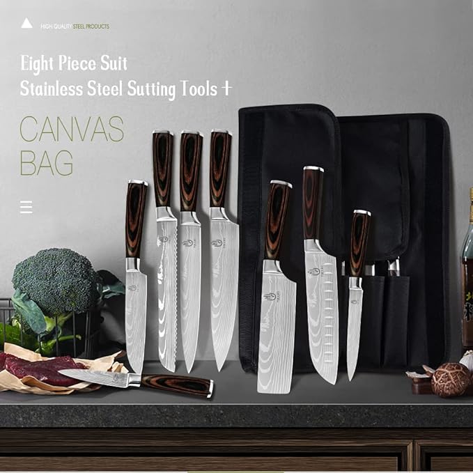 FULLHI Knife Set, Premium German Stainless Steel chef Knife Set - Image 2