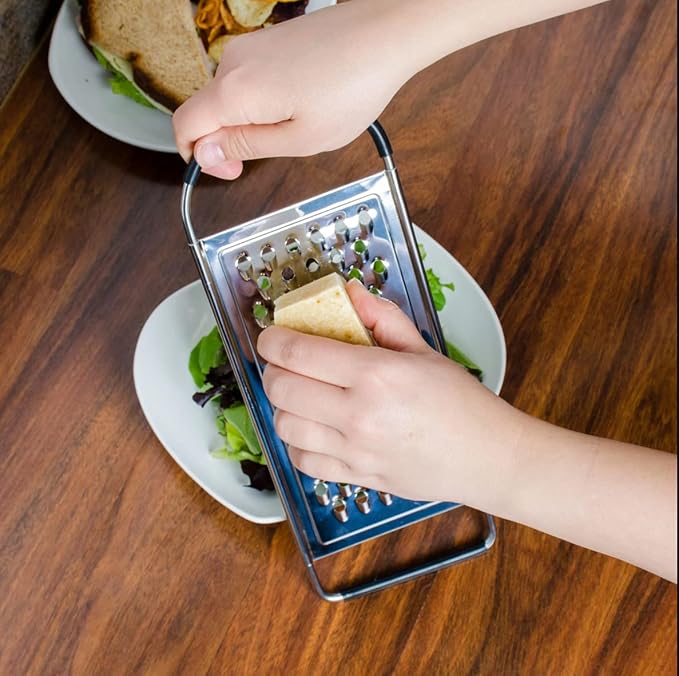 Metal Magery Stainless Steel Extra Course Handheld Non Slip Flat Grater Ideal - Image 5