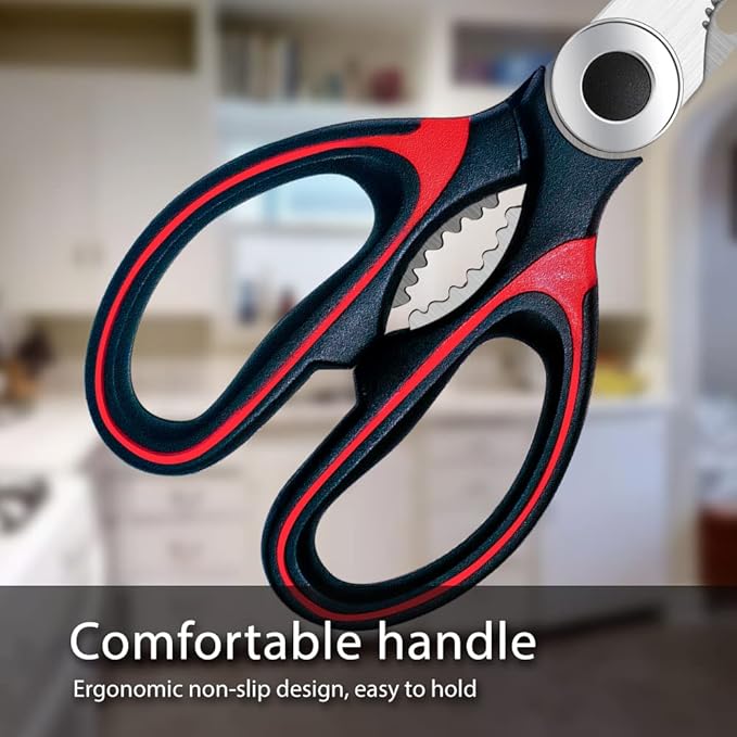 Kitchen Scissors 2 Pack Kitchen Shears All Purpose Heavy Duty Dishwasher Safe - Image 4