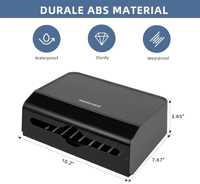 Paper Towel Dispensers Wall Mount, Adhesive/Screws Install, Compact Hand Towel - Image 6